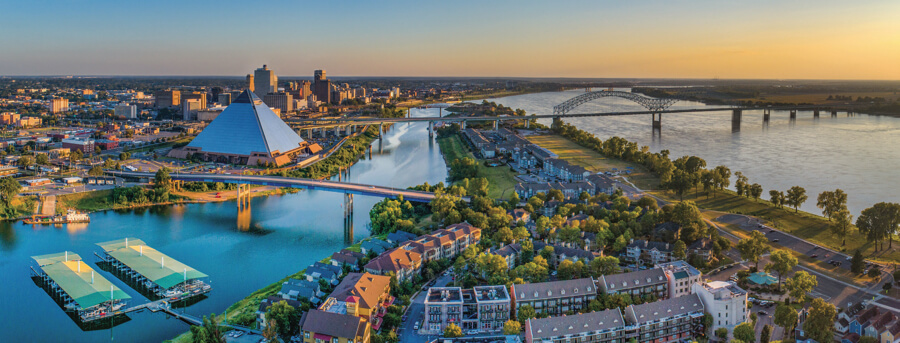 Shelby County Tennessee skyline view 