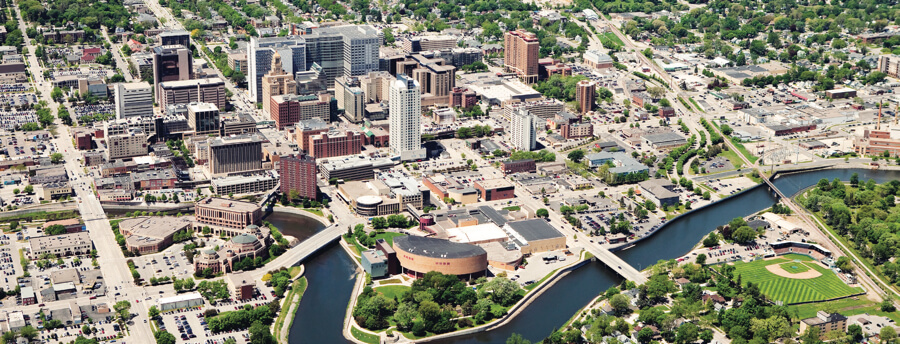 aerial view of Rochester Minnesota