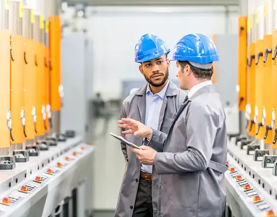 Two gas company workers