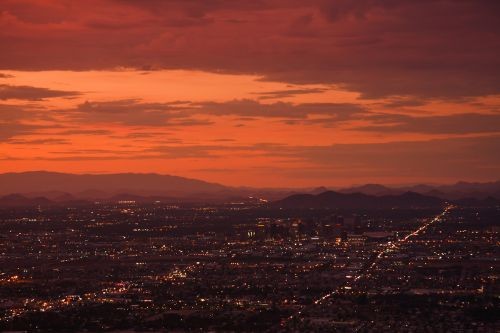 Phoenix skyline at night