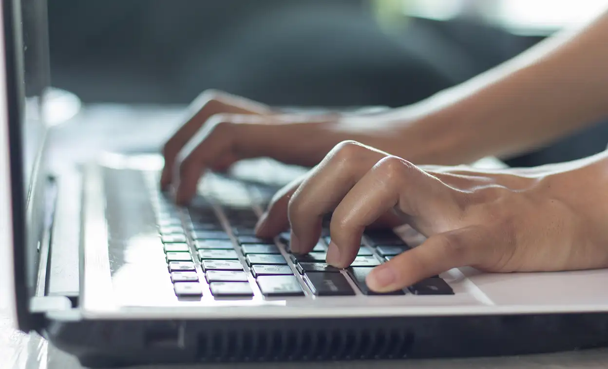 Close-up of laptop