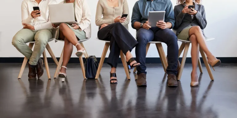 interview candidates in chairs