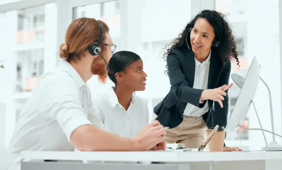 business people in front of computer